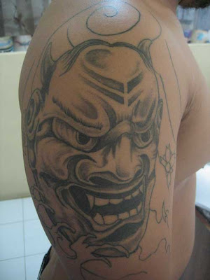 This "retro devil tattoo design" clipart image can be licensed as part of a This "retro devil tattoo design" clipart image can be licensed as part of a