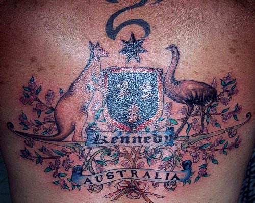 Australia Kangaroo Goose Tattoo