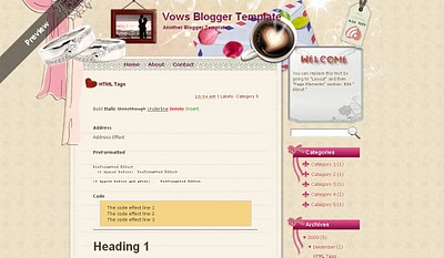 diary blog template