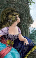 Queen Of Cups detail Victorian Romantic Tarot