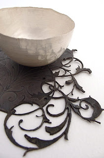 Miranda Meilleur: Silver bowl & steel saucer Miranda Meilleur: Silver bowl & steel saucer