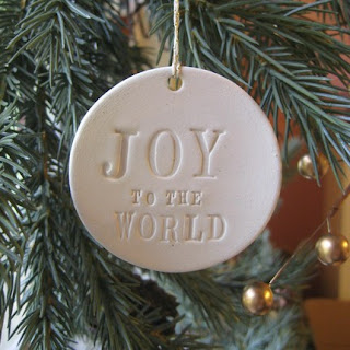 Paloma's Nest: JOY TO THE WORLD round text tile ornament Paloma's Nest: JOY TO THE WORLD round text tile ornament