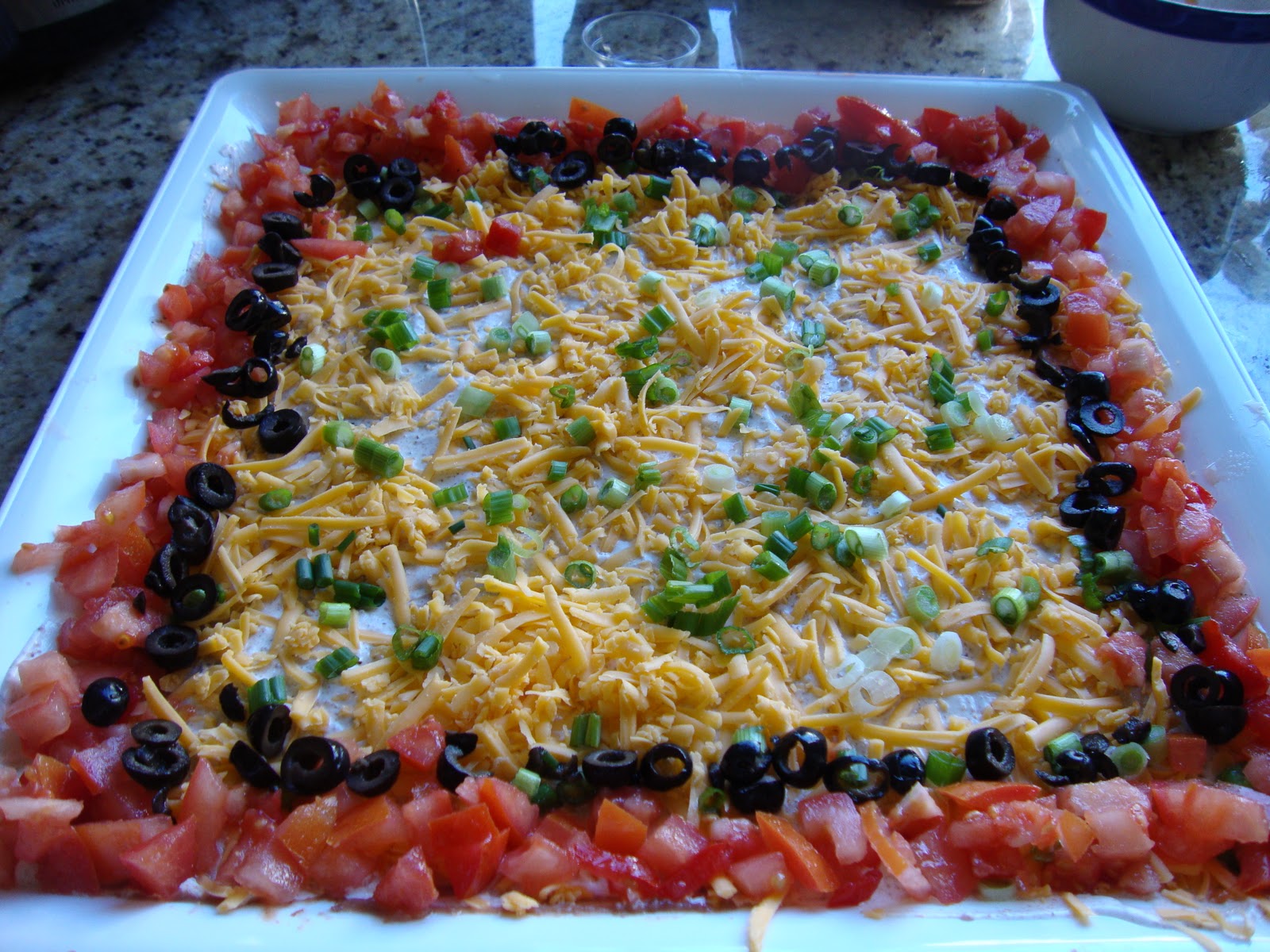 Cooking Underwriter GlutenFree 7 layer bean dip for Super Bowl 