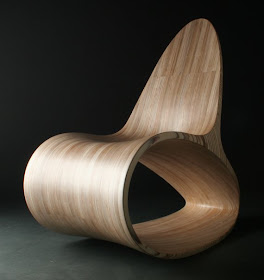 Unique Wooden Ode Chair by Jolyon Yates