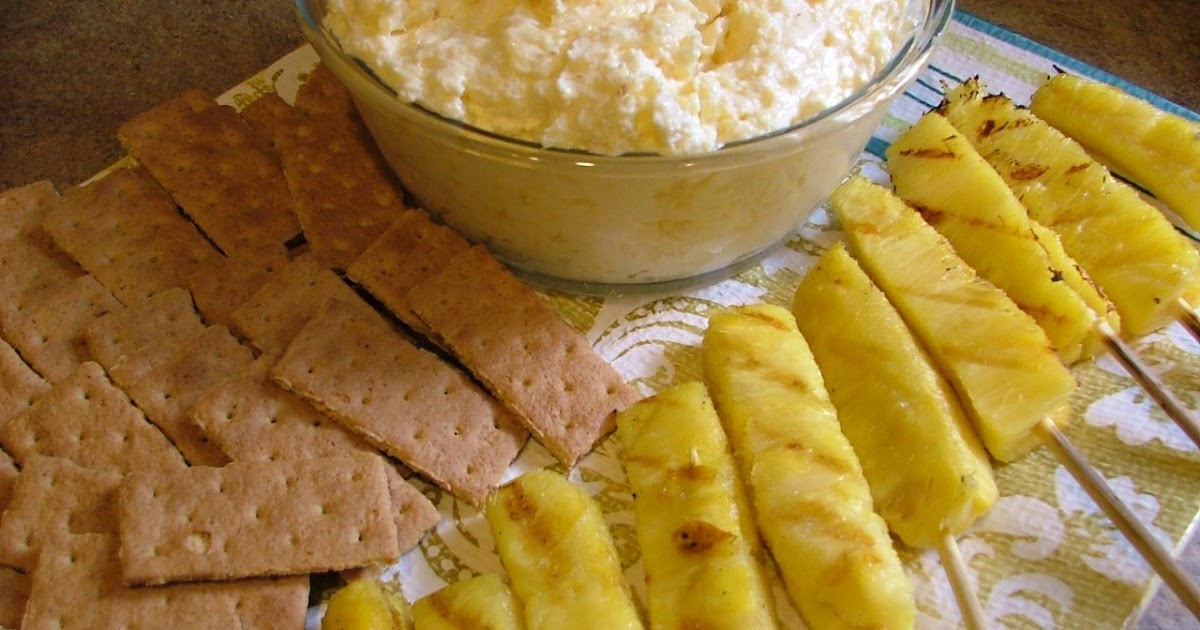 Frugal Family Feasts Pineapple Cheesecake Dip & Grilled Pineapple Skewers