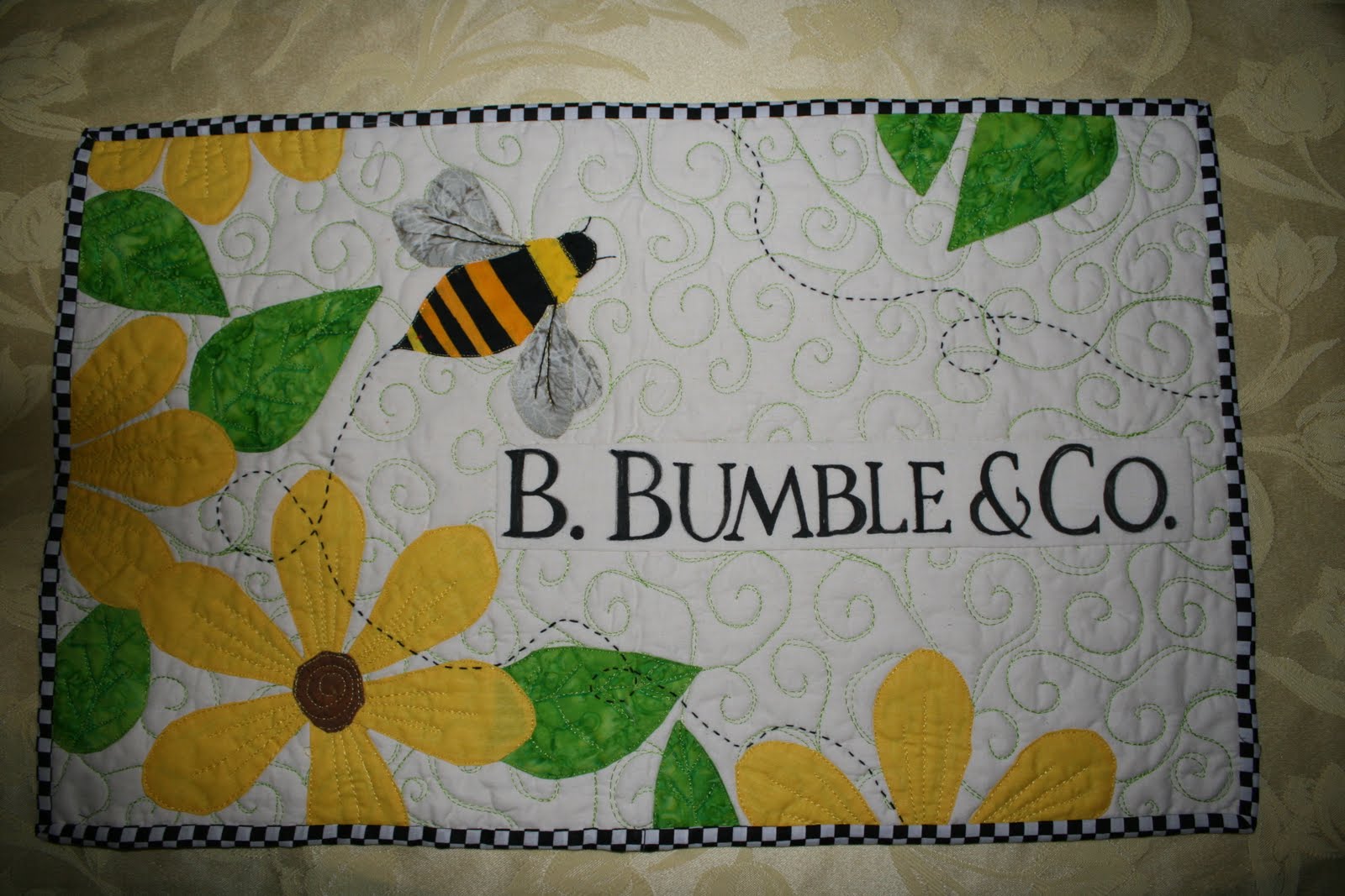 Buzzing and Bumbling Name Tags, Business Cards, and Quilts