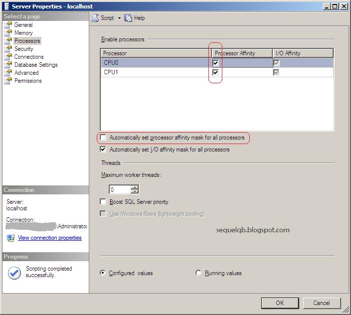 SQL Server Question Bank How To Configure Processor Affinity Mask in