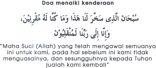 doa menaiki kenderaan