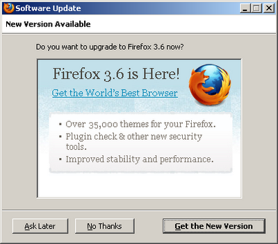 Update to Firefox 3.6