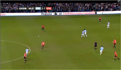 Umbro beside the pitch Twitter ad Manchester City
