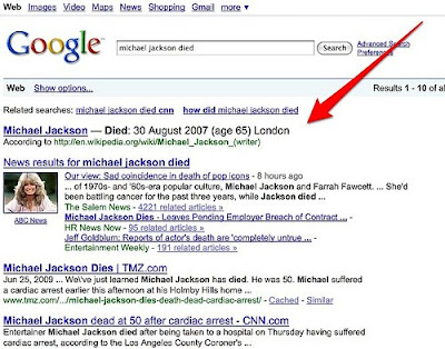 google michael jackson