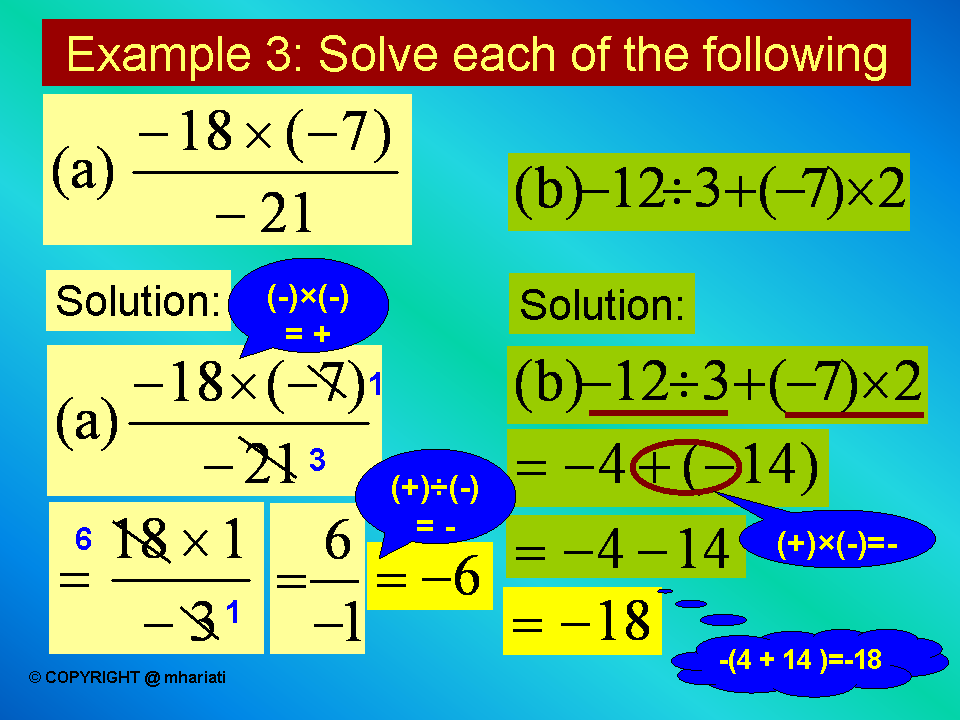 Bodmas Examples