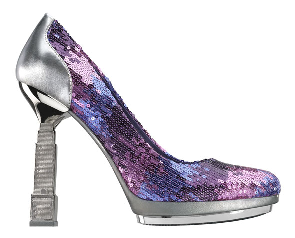 ... sequined with your choice of a gold or silver heel (which has little ... ... sequined with your choice of a gold or silver heel (which has little ...