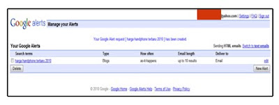 TRIK SEO : Memantau Keyword dengan Google Alerts TRIK SEO : Memantau Keyword dengan Google Alerts