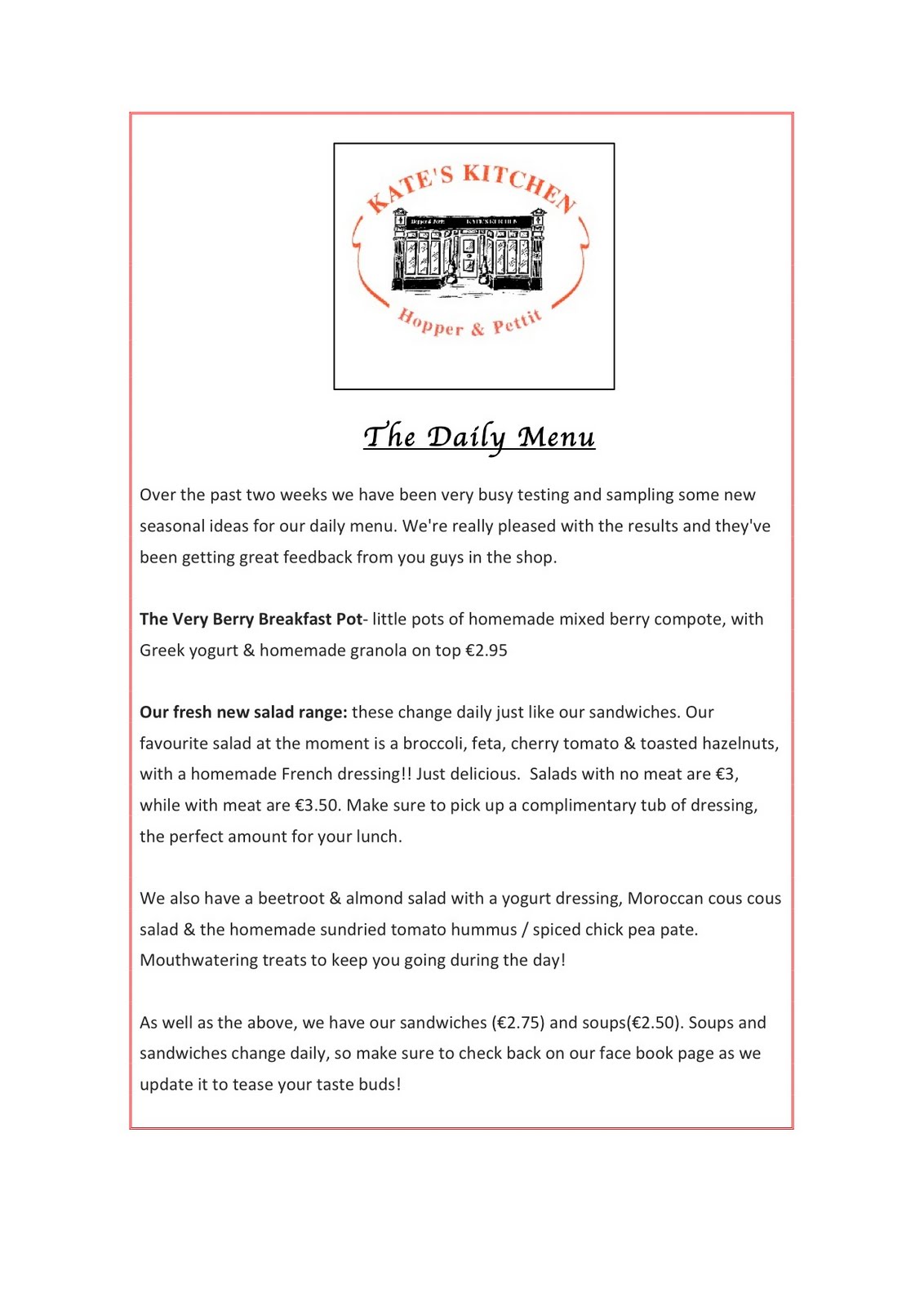 Kate's Kitchen Sligo