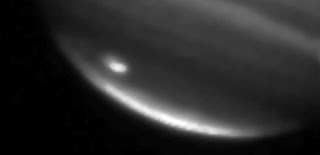 Imagen infrarroja de la zona de impacto en Jupiter. Imagen: NASA
