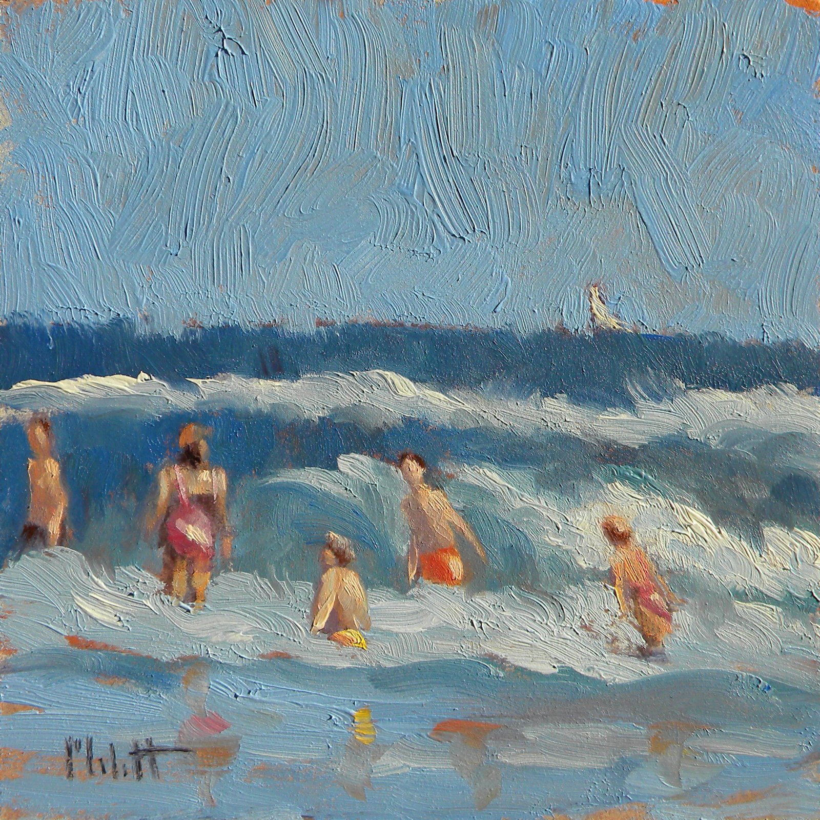 Painting Daily Heidi Malott Original Art Beach Figures Contemporary