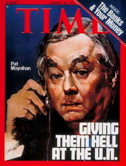Time Magazine cover of UN Ambassador Daniel Patrick Moynihan Time Magazine cover of UN Ambassador Daniel Patrick Moynihan