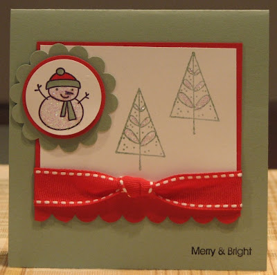 Merry & Bright Christmas card StampinUp Merry Bright Christmas card from StampinUp supplies made by olgy15