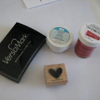 flocking, fun flock, tutorial, handmade, card, heat and stick powder, Versamark, Stampin'Up!, heart