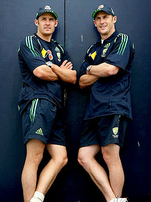 Australian Brothers - Mike Hussey and David Hussey Australian Brothers - Mike Hussey and David Hussey