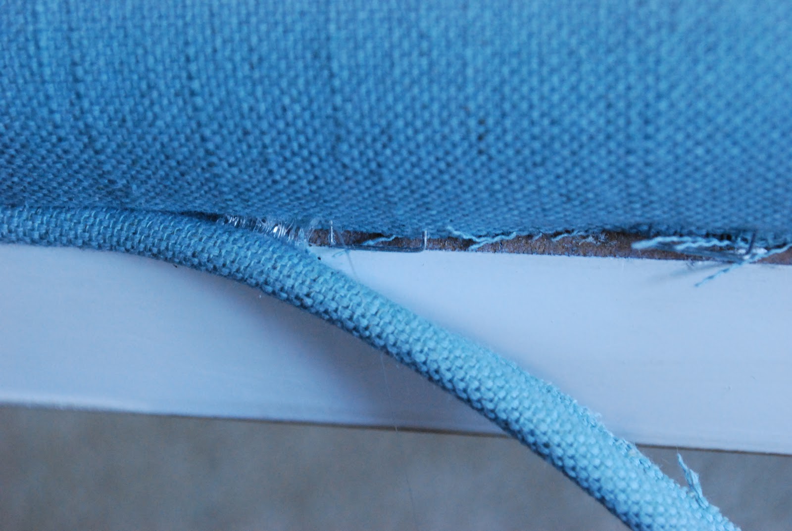 Between Blue and Yellow Chair Upholstery and Cording How To
