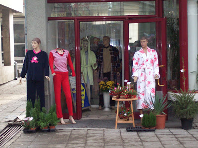 Nightgowned Models In Yambol City Centre