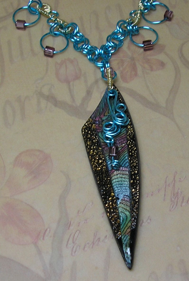 Knightwork Playing with Clay Mixed Media Polymer Clay Pin & Pendant