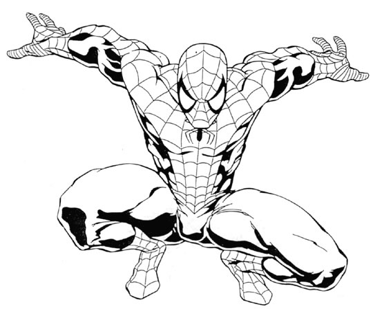 tous les dessins spiderman à colorier