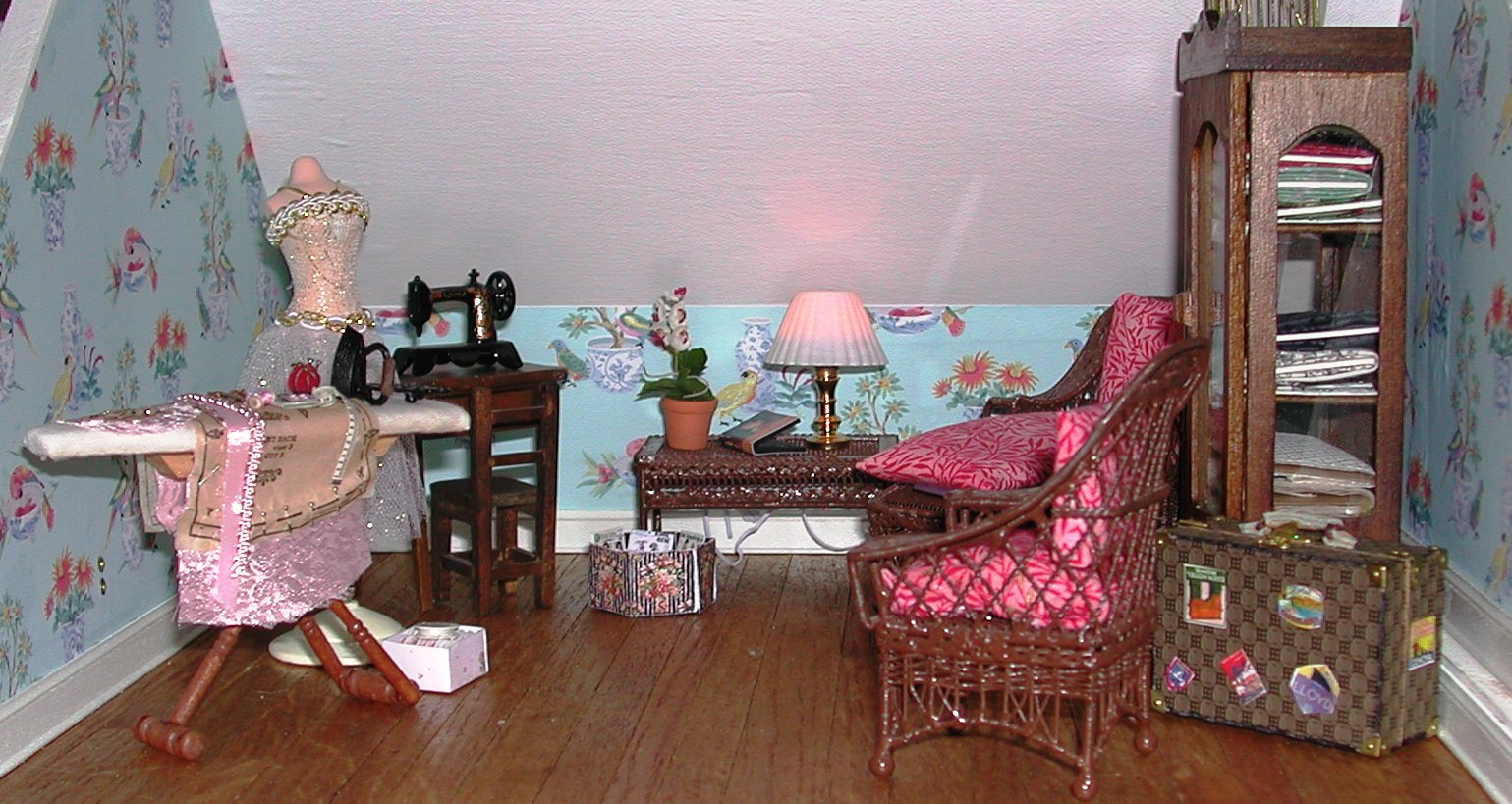 dollhouse sewing room