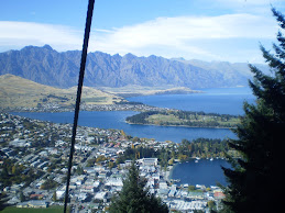 view of Queenstown from the gondola