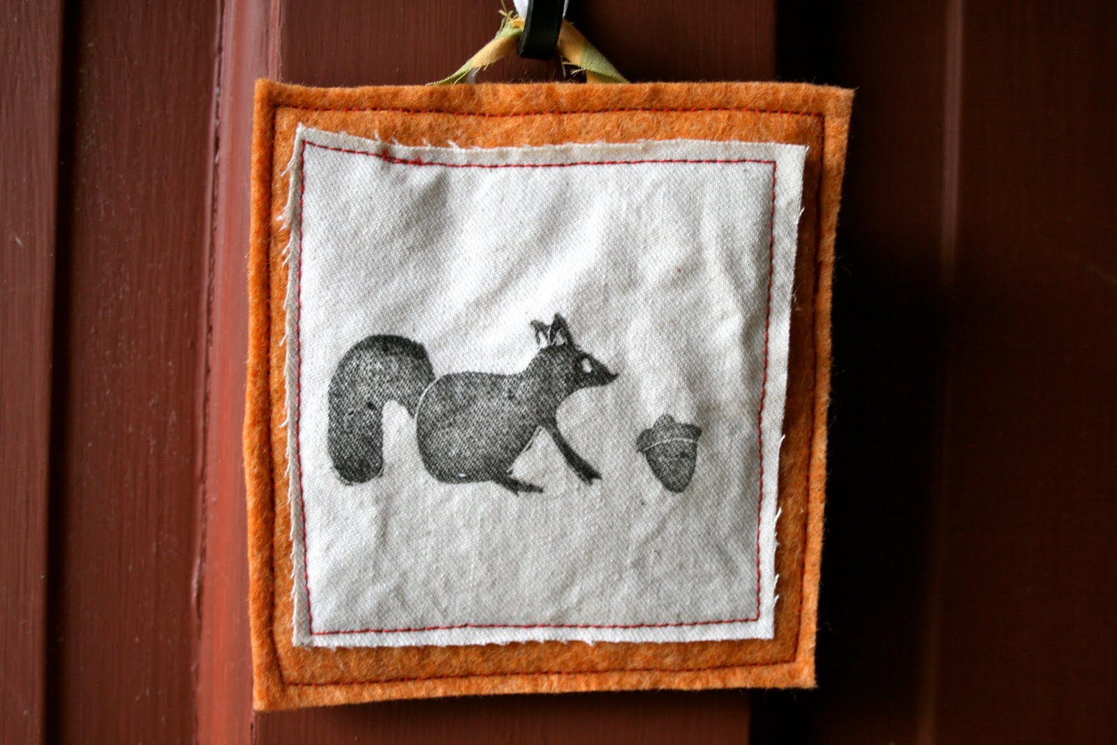 red bird crafts printed felt wall hangings