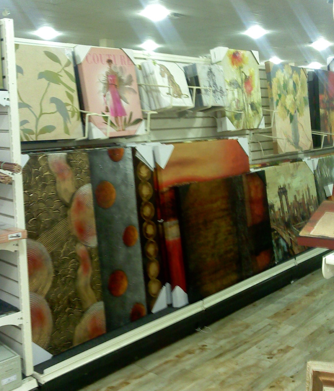 Tuesday Nights Aisles of Couch paintings at Home Goods in Poway.