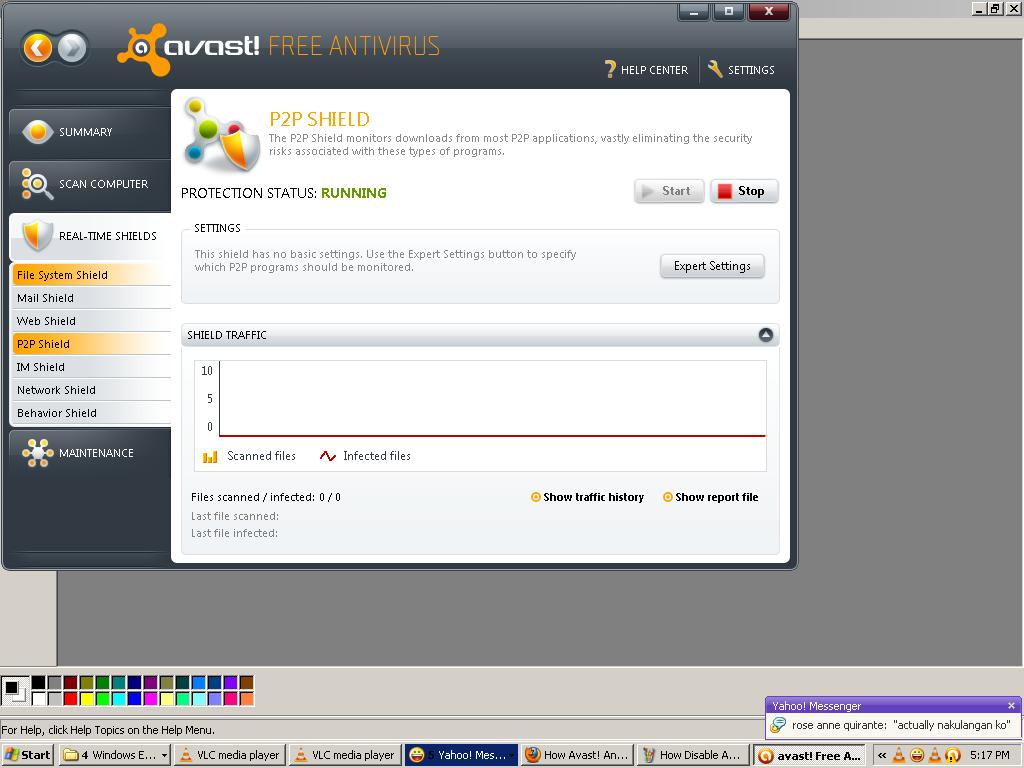 Disable Avast