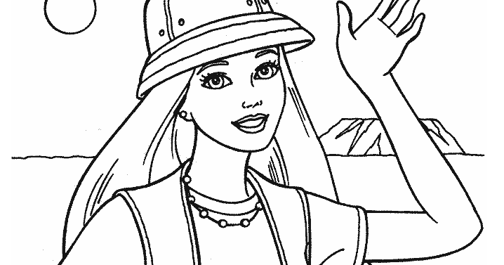 Barbie coloring pages beach vacation >> Disney Coloring Pages