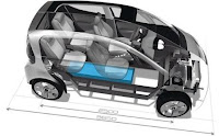 La Bluecar : 250 km d'autonomie, 4 places pour seulement 3,65 m de long longueur nombre de place espace coffre dimensions volume prix borne batteries recharger réservations réserver