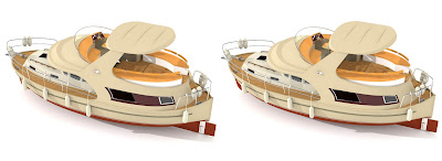jacht Ramona 37: cros view 3D, obrazy 3D