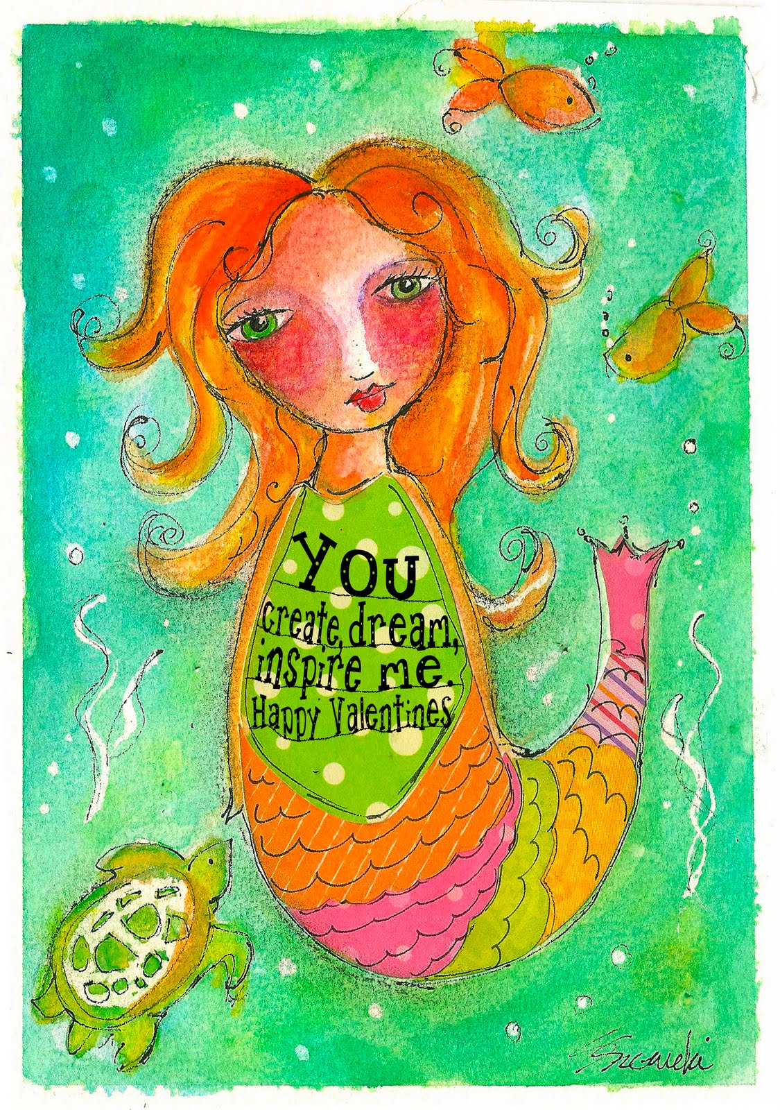Mermaid Valentine Cards
