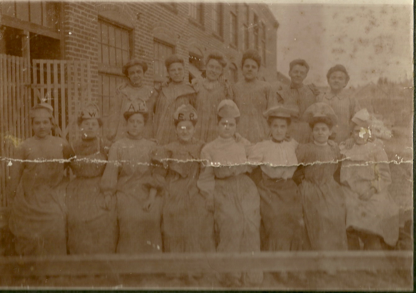 Heirlooms Reunited Antique Photo of Women Workers at Livermore Falls Box Shop, Livermore Falls