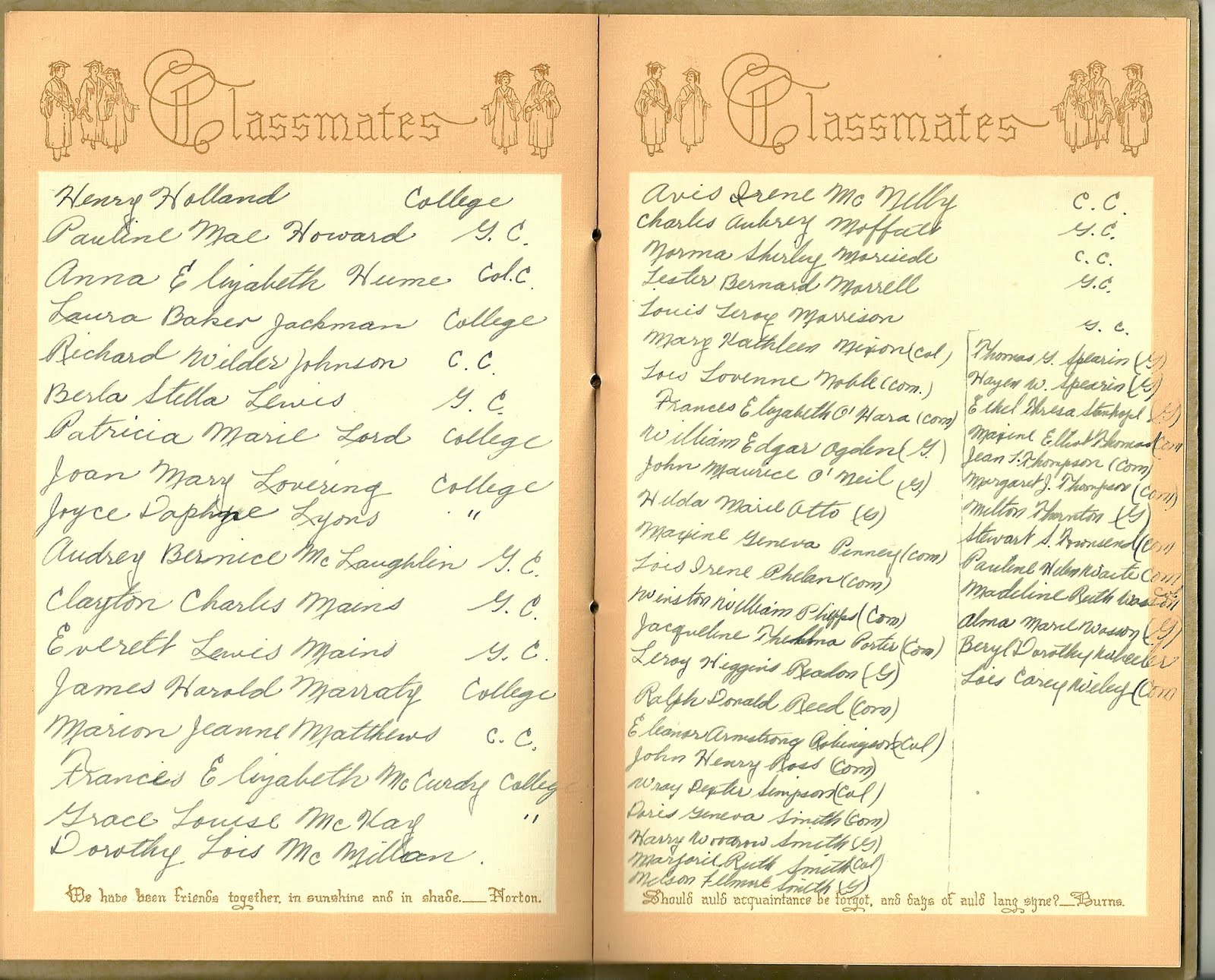 Heirlooms Reunited 1940 High School Graduation Mementos, Calais, Maine