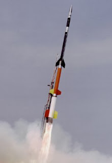 A Black Brant sounding rocket of the type that will carry SUMI above Earth's atmosphere.