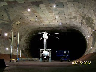 SMART rotor hub set up for testing in the 40- by 80-foot wind tunnel at NASA's Ames Research Center.
