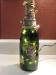 Wine bottle with lights