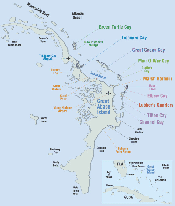 Abaco Islands Map