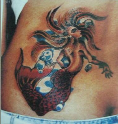 Mermaid colour tattoo 04 Mermaid colour tattoo 04