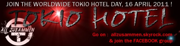 We are supporting the Worldwide Tokio Hotel Day