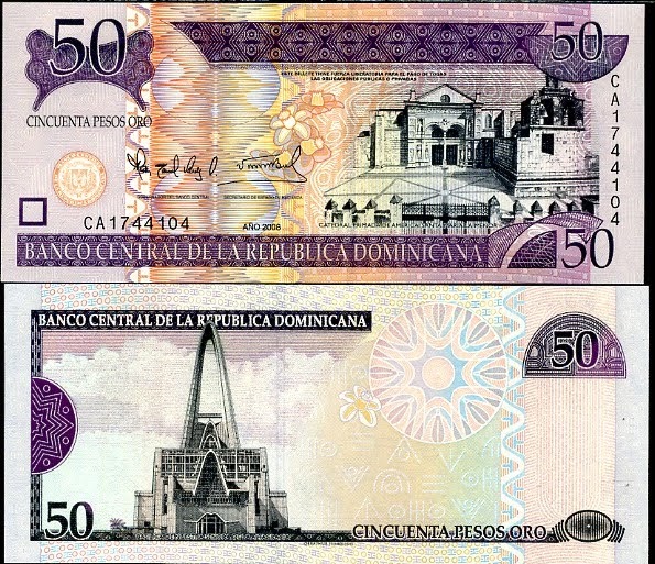NOTICIAS NUMISMATICAS REPUBLICA DOMINICANA NUEVA VERSION BILLETE DE 50