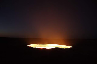 Darvaza Burning Gas Crater - Turkmenistan Darvaza Burning Gas Crater - Turkmenistan