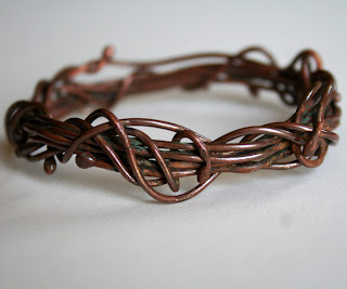 Tangle Bangle copper bracelet by Julie A. Brown Wabi Brook Studio