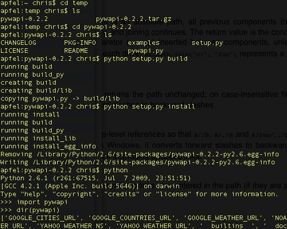 module with setup.py